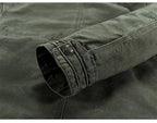 Men's Cotton Cargo Jacket – Stand Collar Utility Jacket
