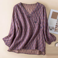 Crosswrap Blouse in Lightweight Fabric - Women's Casual Top for Everyday Wear