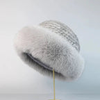 Women's Mink Fur Hat – Warm Winter Accessory – Sapphire