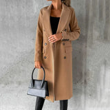 Women's Wool Trench Coat – Slim Fit, Office & Casual