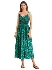 Floral Maxi Dress - Lightweight Fabric - Bohemian Style - Summer Wear