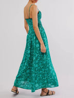 Floral Maxi Dress - Lightweight Fabric - Bohemian Style - Summer Wear