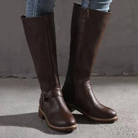 Women's Tall Orthopaedic Boots – Cushioned Support – Dark Brown