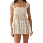 Summer Cutout Dress Top - Lightweight Fabric, Casual Style for Warm Weather