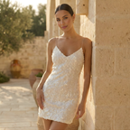 Sequin Micro Mini Dress with Spaghetti Straps for Parties and Events