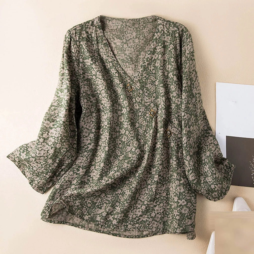 Crosswrap Blouse in Lightweight Fabric - Women's Casual Top for Everyday Wear
