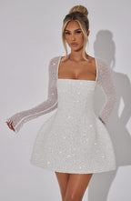 Shimmering Mini Dress for Women | Trendy Party Wear | Stylish Evening Outfit