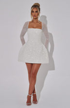 Shimmering Mini Dress for Women | Trendy Party Wear | Stylish Evening Outfit