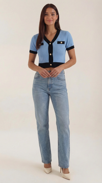 Short-Sleeve Nerina Top in Soft Cotton - Casual Everyday Wear for Women