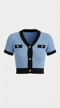 Short-Sleeve Nerina Top in Soft Cotton - Casual Everyday Wear for Women
