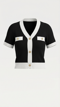 Short-Sleeve Nerina Top in Soft Cotton - Casual Everyday Wear for Women