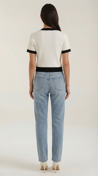 Short-Sleeve Nerina Top in Soft Cotton - Casual Everyday Wear for Women