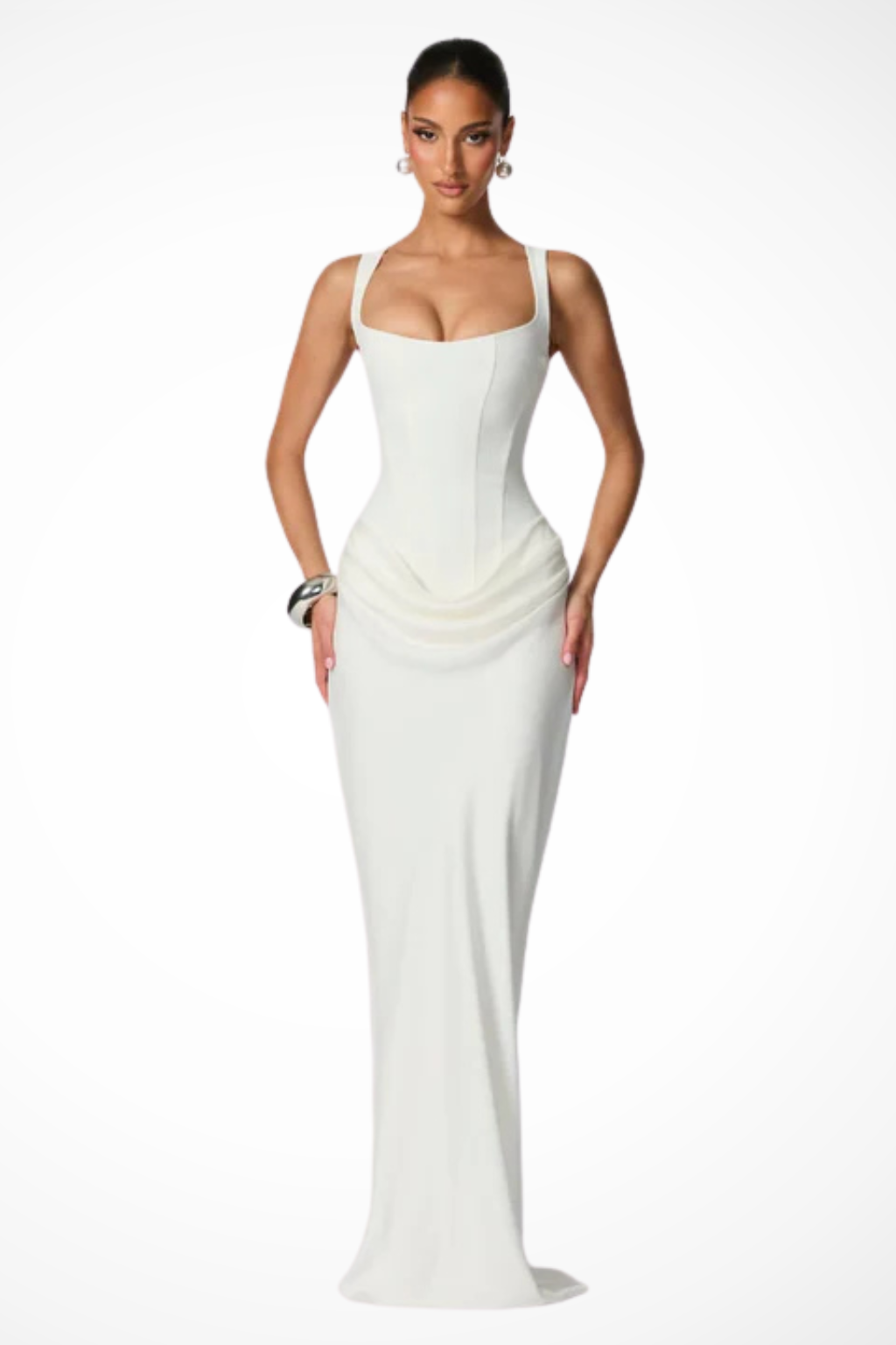 Sleeveless Bodycon Maxi Dress for Women | Evening Wedding Guest Attire
