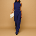 Sleeveless Halter Jumpsuit for Women | Lightweight Fabric | Casual & Formal Wear