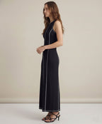 Sleeveless Knit Maxi Dress for Women - Casual Summer Style, Comfortable Fit