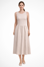 Sleeveless Maxi Summer Dress | in Lightweight Fabric | for Summer Outings and Parties