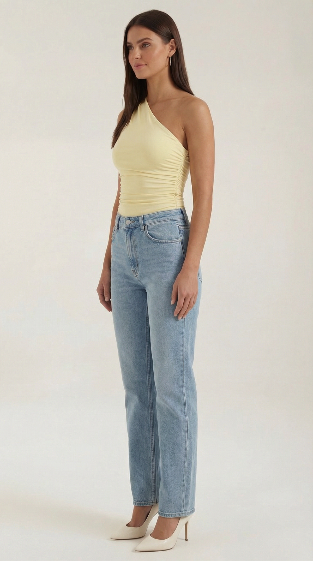 Sleeveless One-Shoulder Top in Soft Fabric - Casual Chic Blouse for Women - Perfect for Day or Night Out