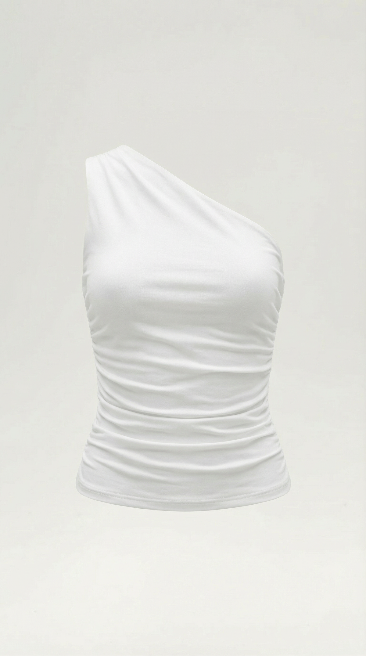Sleeveless One-Shoulder Top in Soft Fabric - Casual Chic Blouse for Women - Perfect for Day or Night Out