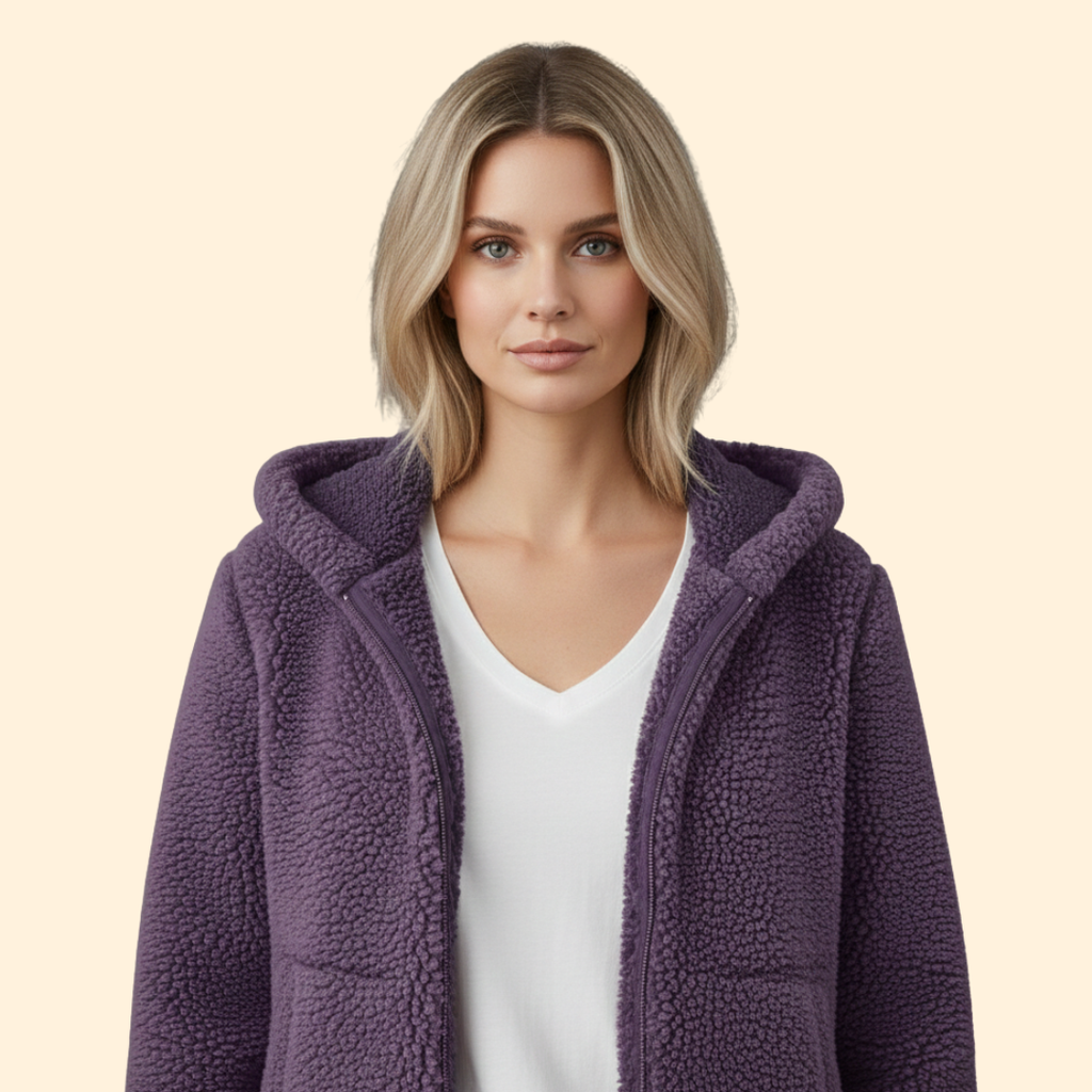 Women's Hooded Teddy Jacket – Cosy Layering