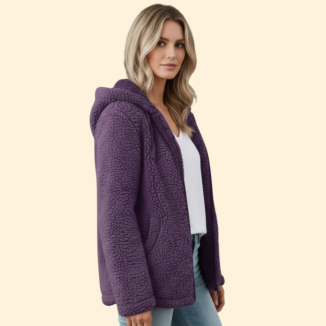 Women's Hooded Teddy Jacket – Cosy Layering