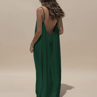 Lightweight Cotton Spaghetti Strap Dress - Casual Loose Fit Summer Wear