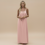 Lightweight Cotton Spaghetti Strap Dress - Casual Loose Fit Summer Wear