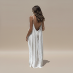 Lightweight Cotton Spaghetti Strap Dress - Casual Loose Fit Summer Wear