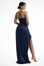 Spaghetti Strap Maxi Dress for Women | Side Slit Design | Wedding Guest Attire