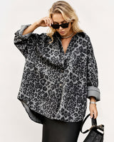 Leopard Print Shacket – Casual Wear, Layering Outfit