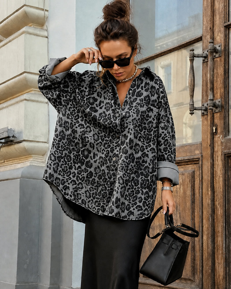 Leopard Print Shacket – Casual Wear, Layering Outfit