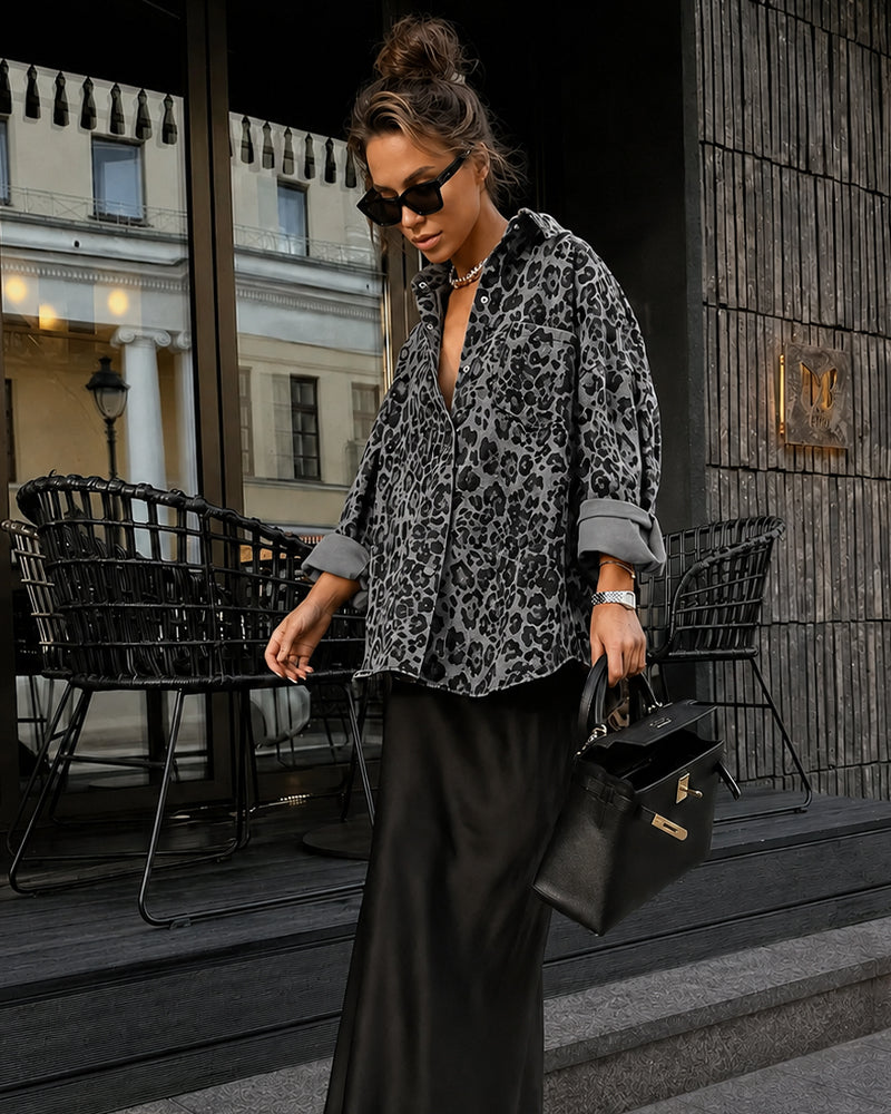Leopard Print Shacket – Casual Wear, Layering Outfit