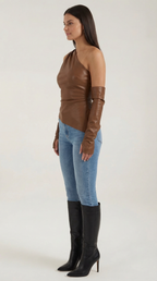 Strapless Women's Top - Lightweight Cotton Blend - Casual Summer Wear - Versatile Solid Color Design