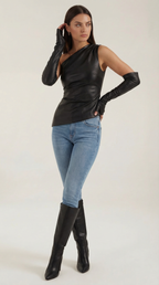Strapless Women's Top - Lightweight Cotton Blend - Casual Summer Wear - Versatile Solid Color Design
