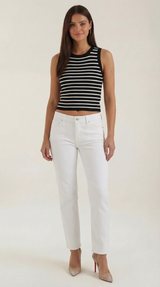 Striped Cotton Tank Top for Women - Casual Sleeveless Summer Wear - Lightweight and Breathable Design
