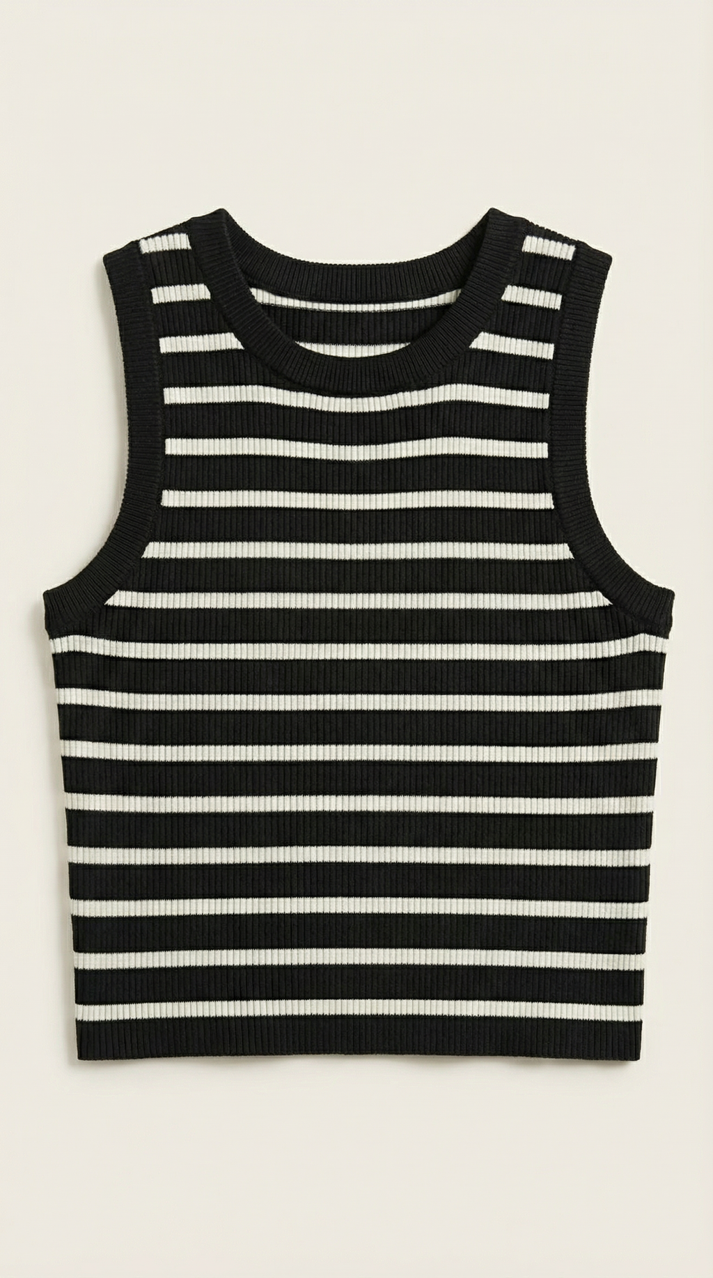 Striped Cotton Tank Top for Women - Casual Sleeveless Summer Wear - Lightweight and Breathable Design