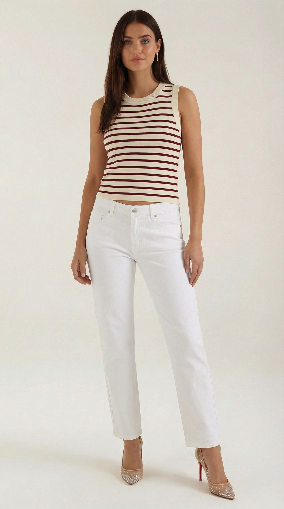 Striped Cotton Tank Top for Women - Casual Sleeveless Summer Wear - Lightweight and Breathable Design