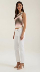 Striped Cotton Tank Top for Women - Casual Sleeveless Summer Wear - Lightweight and Breathable Design