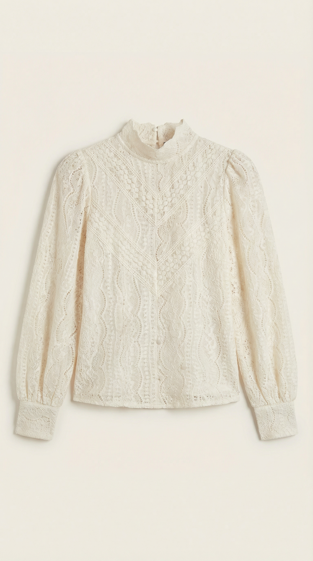 Structured Long Sleeve Blouse in Lightweight Fabric for Office Wear and Casual Outings