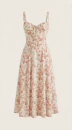 Summer Midi Dress for Women - Lightweight Cotton, Casual Style, Perfect for Outdoor Events and Everyday Wear