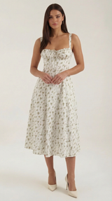 Summer Midi Dress for Women - Lightweight Cotton, Casual Style, Perfect for Outdoor Events and Everyday Wear