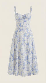 Summer Midi Dress for Women - Lightweight Cotton, Casual Style, Perfect for Outdoor Events and Everyday Wear
