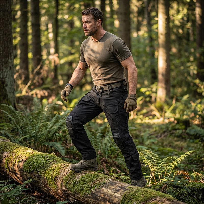 Tactical Cargo Trousers for Outdoor Activities - Durable Fabric, Multi-Pocket Design