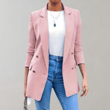 Women's Tailored Blazer - Lightweight Fabric - Elegant Fit - Office & Casual Wear