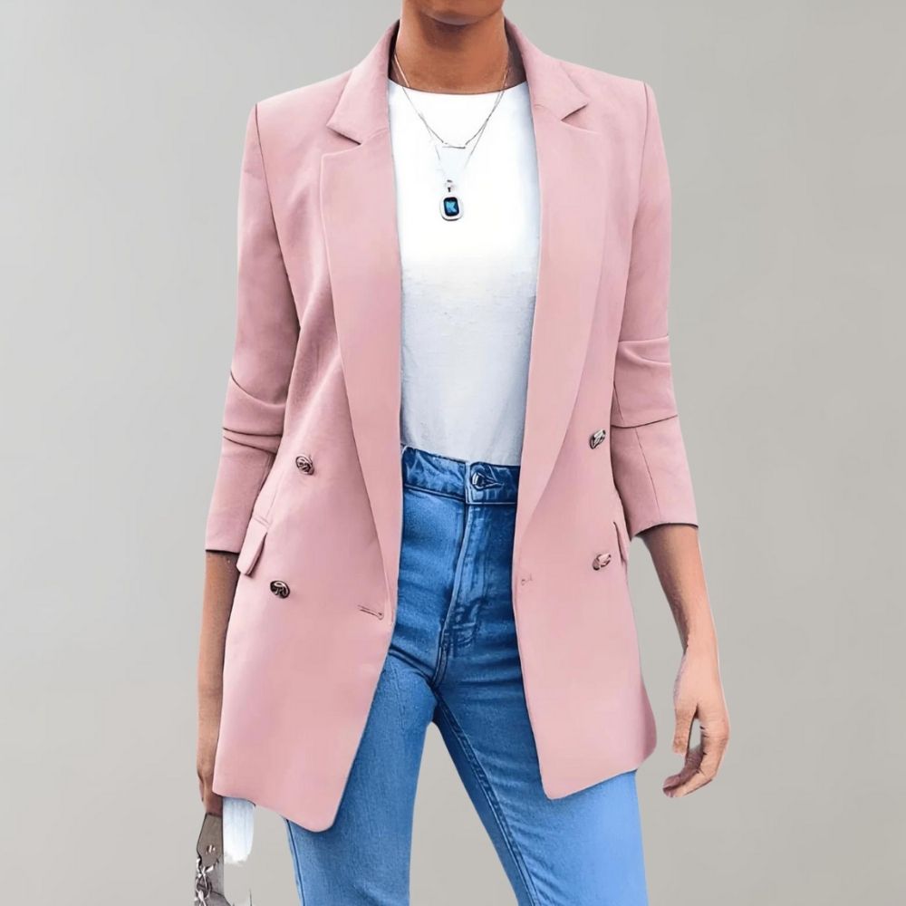 Women's Tailored Blazer - Lightweight Fabric - Elegant Fit - Office & Casual Wear
