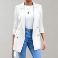 Women's Tailored Blazer - Lightweight Fabric - Elegant Fit - Office & Casual Wear