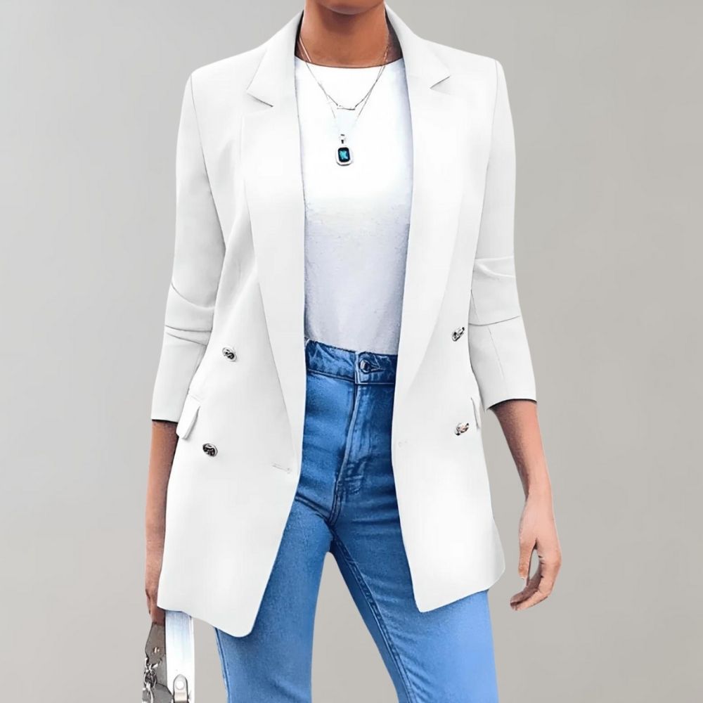 Women's Tailored Blazer - Lightweight Fabric - Elegant Fit - Office & Casual Wear