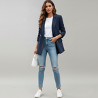 Tailored Women's Blazer - Elegant Fit - Versatile Casual & Business Wear - Lightweight Fabric - Available in Multiple Colors