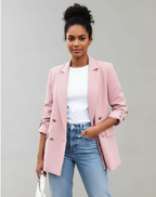 Tailored Women's Blazer - Elegant Fit - Versatile Casual & Business Wear - Lightweight Fabric - Available in Multiple Colors