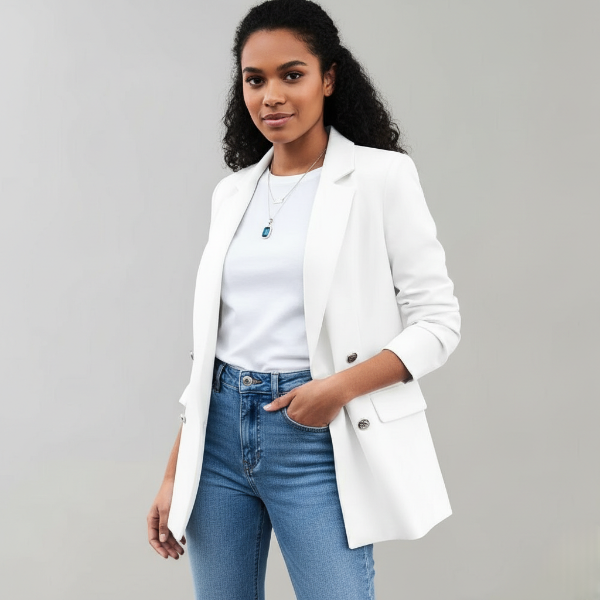 Tailored Women's Blazer - Elegant Fit - Versatile Casual & Business Wear - Lightweight Fabric - Available in Multiple Colors
