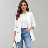 Tailored Women's Blazer - Elegant Fit - Versatile Casual & Business Wear - Lightweight Fabric - Available in Multiple Colors